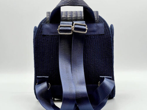 MONI Urban tengerészkék elegáns női hátizsák, valódi bőr kiegészítőkkel a városi mindennapokra a NADRI Bags kollekcióból.