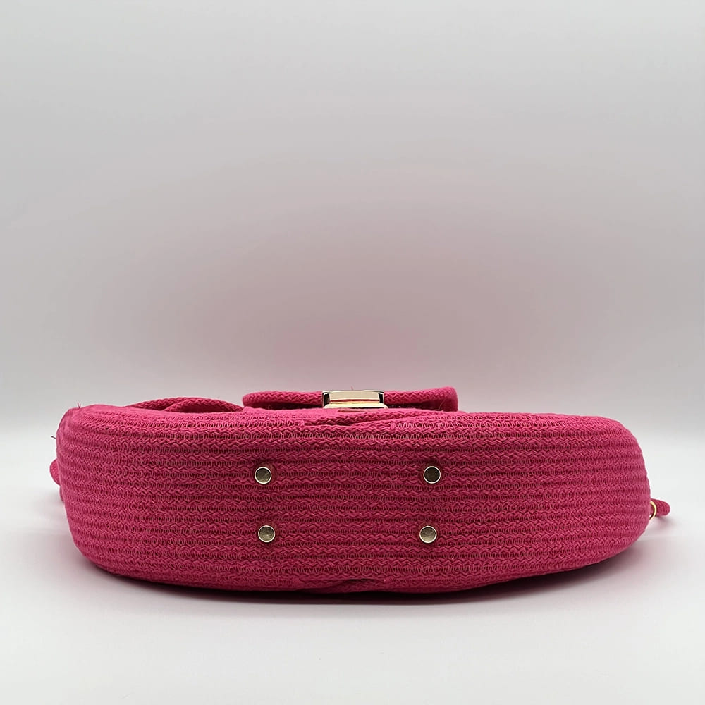 Fukszia pink EVA Infinity limitált designer női táska egymásba fonódó karika mintával a NADRI Bags kollekcióból.
