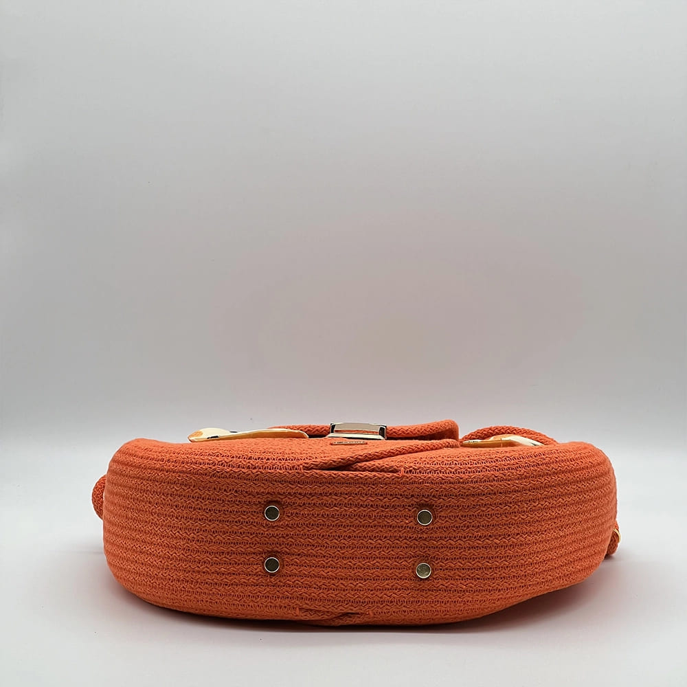 Narancssárga EVA Infinity limitált designer női táska egymásba fonódó karika mintával a NADRI Bags kollekcióból.